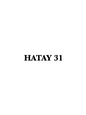 HATAY 31 - CARSTICKYZ