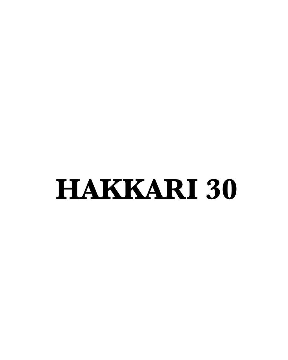 HAKKARI 30 - CARSTICKYZ